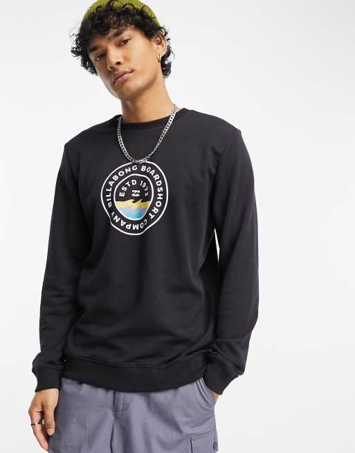 Billabong walled long sleeve T-shirt in black