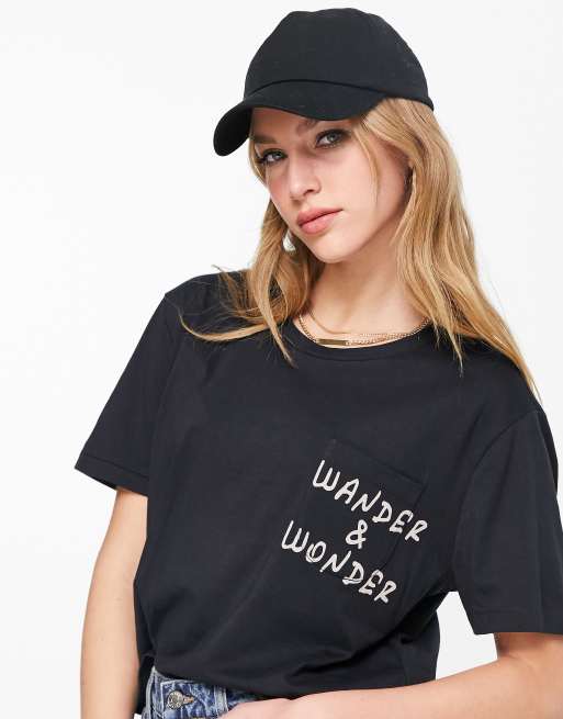 Billabong - Wander and Wonder - Oversized T-shirt in zwart 