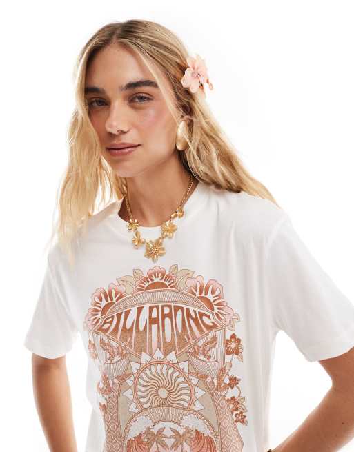 Billabong waves of change t shirt in white, 3 of 4