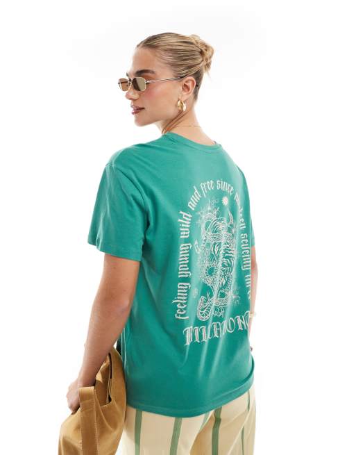 Billabong Wild and Free t-shirt in island green, 2 of 4