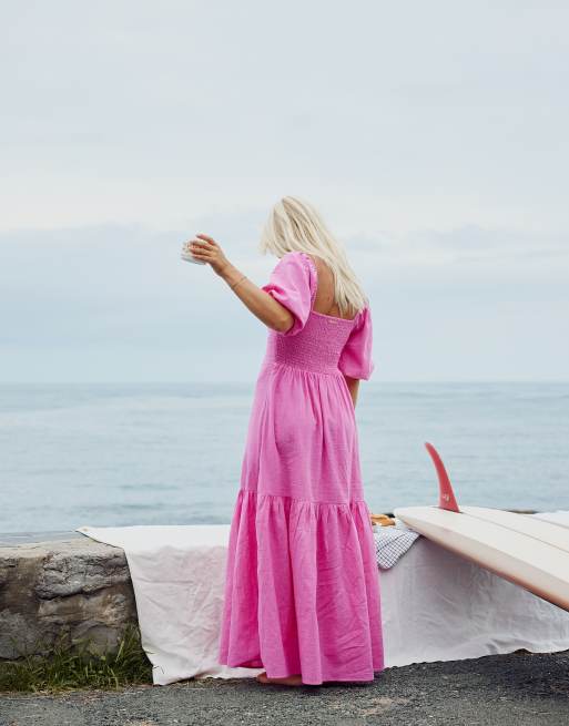 Pink maxi shop beach dress