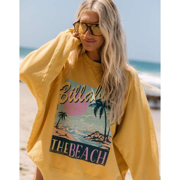 Yellow billabong hoodie hot sale