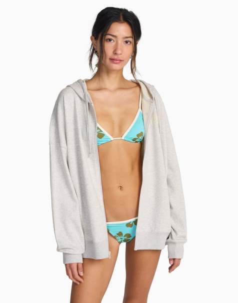Billabong – Zip Family – Kapuzenpullover in Heidegrau mit Reißverschluss - view 1