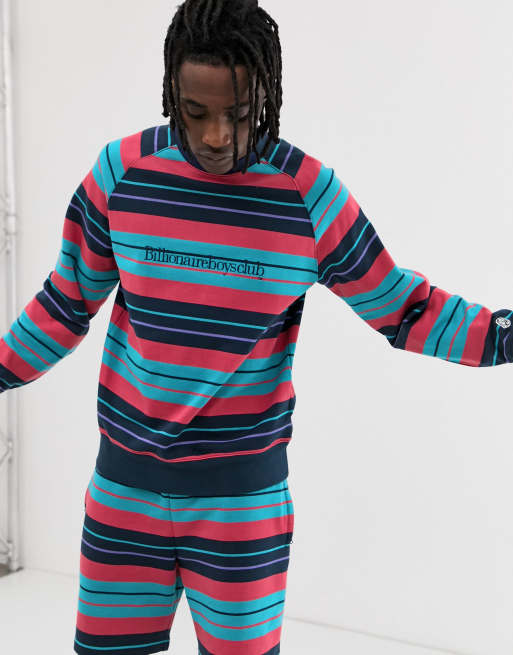 Billionaire Boys Club - Tuta estiva blu navy a righe, 2 di 2