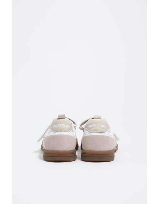 Bimba Y Lola 13 07 sporty ballerina trainers in off white, 7 of 7