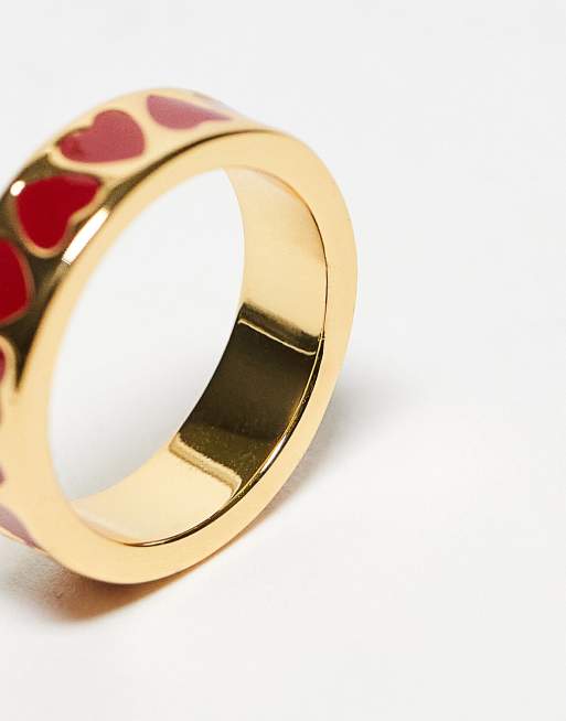 【BIMBA Y LOLA】3連ワイドリング Gold three-band ring