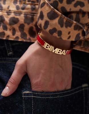 BIMBA Y LOLA - Armband in Rot und Goldoptik-Goldfarben