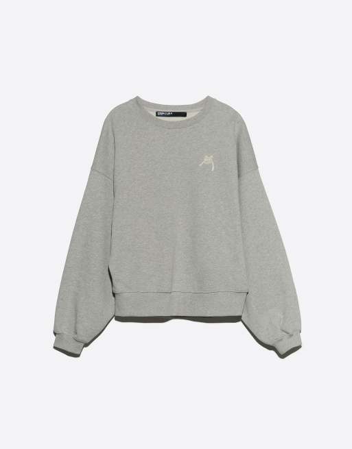 Bimba Y Lola balloon-fit sweatshirt in lichtgrijs, 6 van 6
