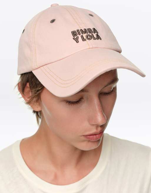 Bimba Y Lola Baumwoll-Cap mit verstellbarem Riemen in Pink, 2 von 5