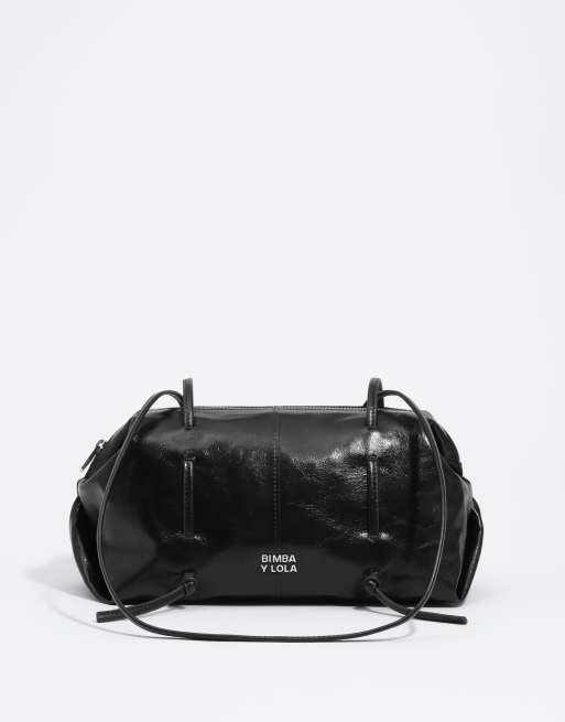 Bimba Y Lola bolso de hombro de cuero negro, 6 de 7