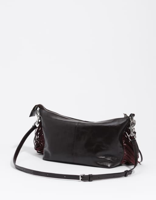 Bimba Y Lola bolso madrid mediano de cuero en burdeos, 5 de 7