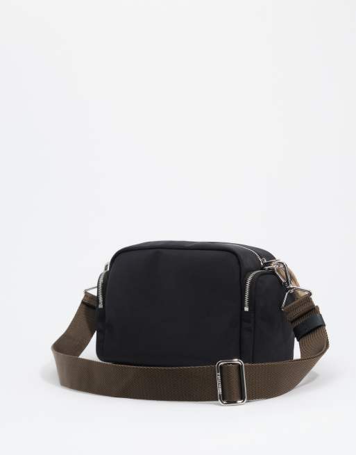 Bimba Y Lola borsa a tracolla grande in nylon con tasca nera, 4 di 4