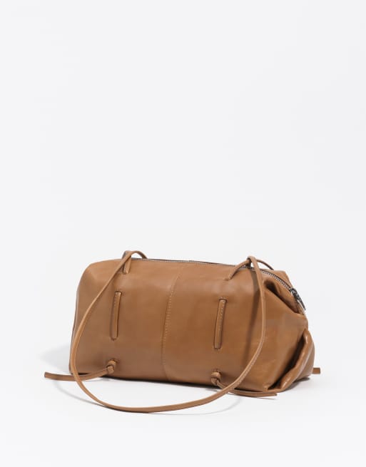 Bimba Y Lola - Borsa da spalla in pelle color miele, 3 di 7