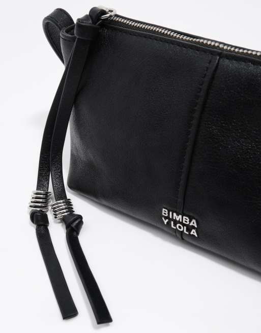 Bimba Y Lola borsa mini in pelle nera, 3 di 5