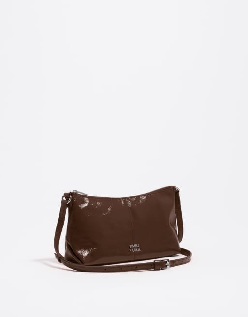 Bimba Y Lola borsa piccola in pelle color moka, 1 di 5