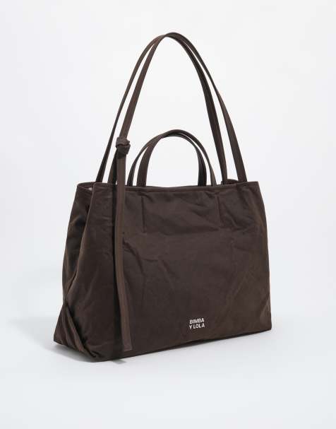 Bimba Y Lola borsa shopper grande spalmata marrone scuro - view 1