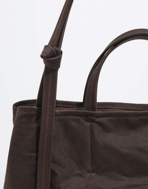 Bimba Y Lola borsa shopper grande spalmata marrone scuro, 2 di 5