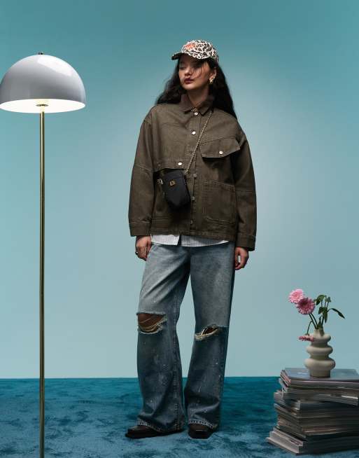 BIMBA Y LOLA - Borsello piccolo a tracolla nero e oro in nylon, 4 di 4