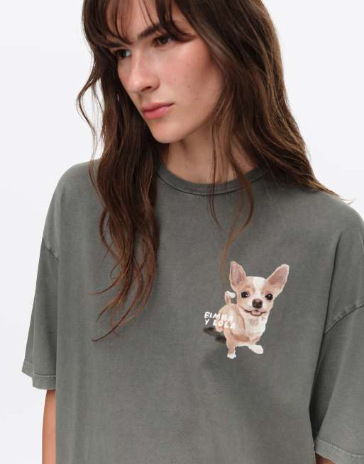 Bimba Y Lola camiseta boxy con logo en negro lavado, 2 de 6