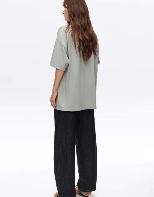 Bimba Y Lola Camiseta de algodón con estampado de logo en gris claro, 3 de 6