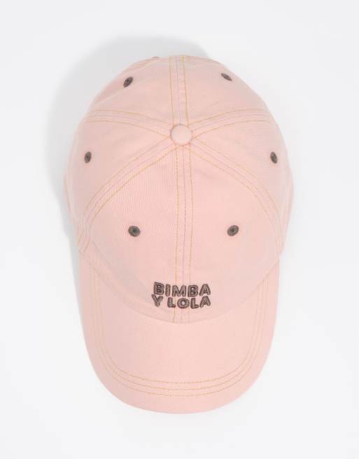 Bimba Y Lola cappellino in cotone con cinturino regolabile rosa, 5 di 5