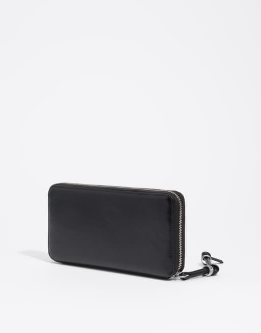 Bimba Y Lola cartera grande de cuero con cremallera en negro, 2 de 3