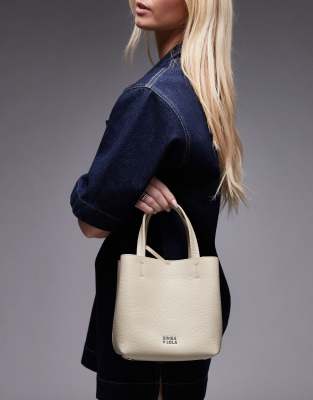 BIMBA Y LOLA - Chihuahua - Kleine Tasche aus Leder in Spargelweiß