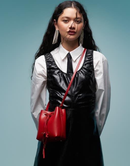 BIMBA Y LOLA - Chihuahua - Lille rød crossbody-taske i læder