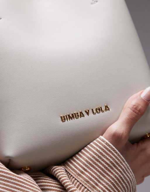 BIMBA Y LOLA – Chihuahua – Ljusbeige, stor läderväska, 2 av 4