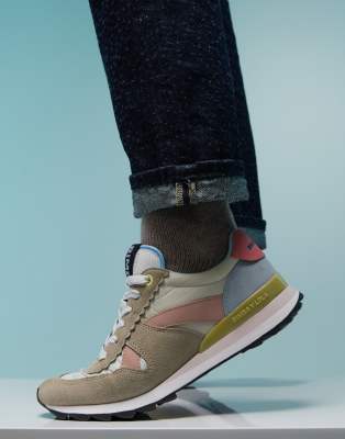 color block sneakers in beige multi-Neutral