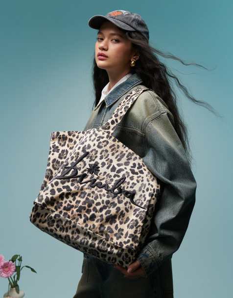 Bimba y Lola – Duża torebka tote typu shopper w panterkę - view 1