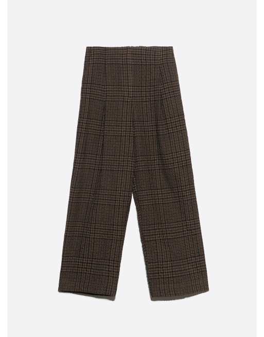 Bimba Y Lola geruite broek met rechte pijpen in bruin, 5 van 6