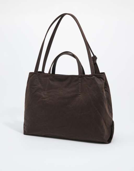 Bimba Y Lola grand cabas enduit marron foncé, 5 de 5