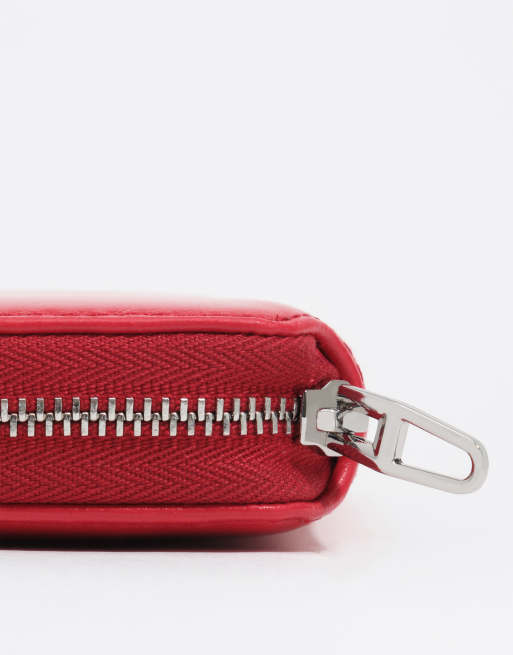 Bimba Y Lola grand portefeuille zippé en cuir rouge, 2 de 5
