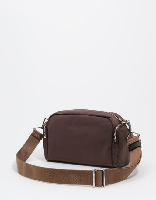 Bimba Y Lola große Nylon-Umhängetasche mit Tasche in Mokka, 6 von 6