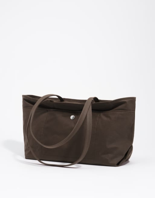 Bimba Y Lola grote shopper met coating in donkerbruin, 3 van 6