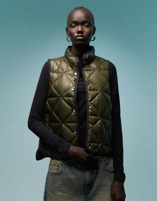 BIMBA Y LOLA HIGH NECK QUILTED VEST 