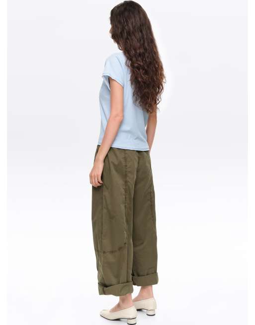 Bimba Y Lola Jogginghose mit Ziernähten in Khaki, 4 von 6