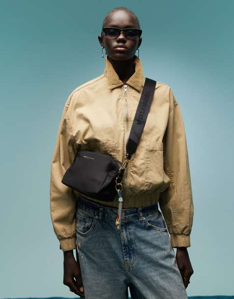 BIMBA Y LOLA - Kleine crossbody tas van nylon in zwart - view 1