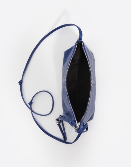 Bimba Y Lola kleine Leder-Umhängetasche in Electric Blue, 4 von 6