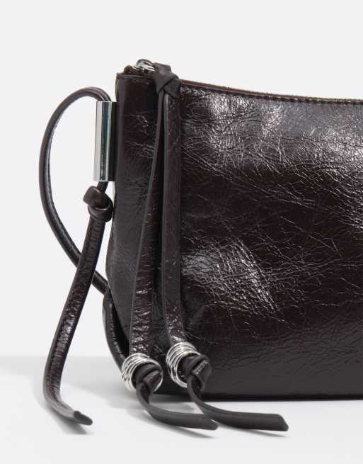 Bimba Y Lola kleine Leder-Umhängetasche in Espresso, 2 von 5