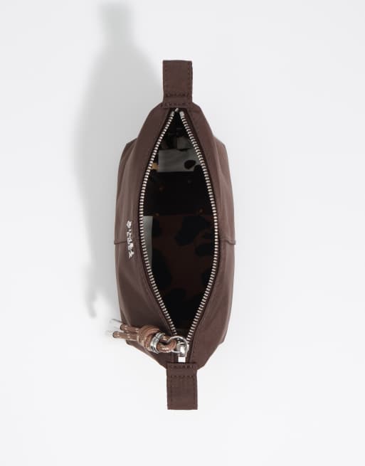 Bimba Y Lola kleine nylon trapeze make-uptas in moka, 2 van 4