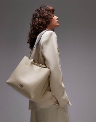 Bimba Y Lola Large Leather Chihuahua Bag In White