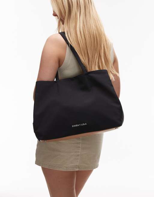 BIMBA Y LOLA large shopper bag in midnight blue