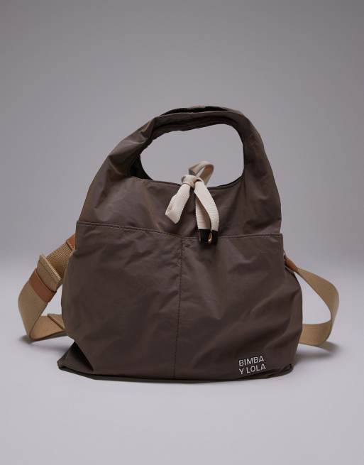 BIMBA Y LOLA – Lässige Tragetasche in Nerzbeige mit abnehmbarem Gurt, 3 von 4