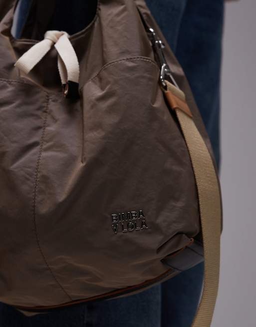 BIMBA Y LOLA – Lässige Tragetasche in Nerzbeige mit abnehmbarem Gurt, 4 von 4