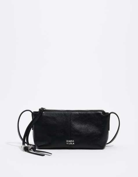 Bimba Y Lola Leder-Minitasche in Schwarz - view 1