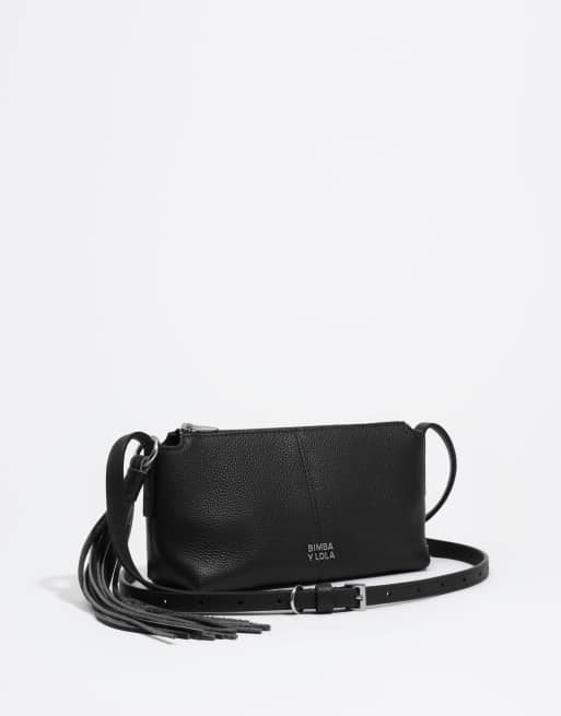 Bimba Y Lola leren mini crossbodytas in zwart, 2 van 5