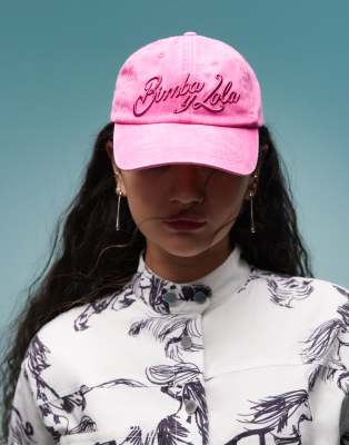 BIMBA Y LOLA logo cap in fuchsia