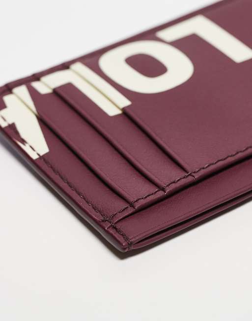 BIMBA Y LOLA logo cardholder in burgundy | ASOS